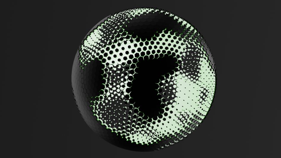 Arte Abstracto Con Patrón Geométrico Esférico En 3 D