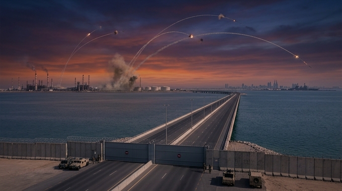 Arabia cierra puente tras ataque con misiles iraníes