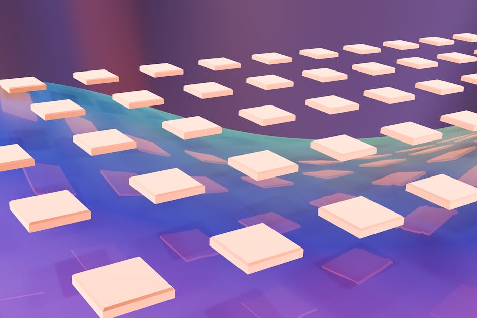 Patrón Geométrico Abstracto Con Cuadrados Flotantes