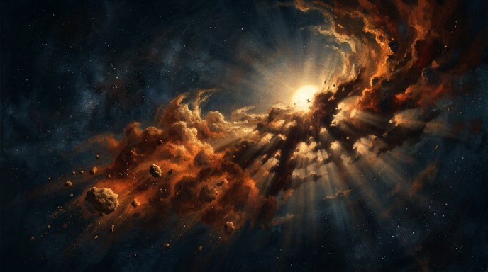 Astrónomos captan choque planetario a 11 mil años luz