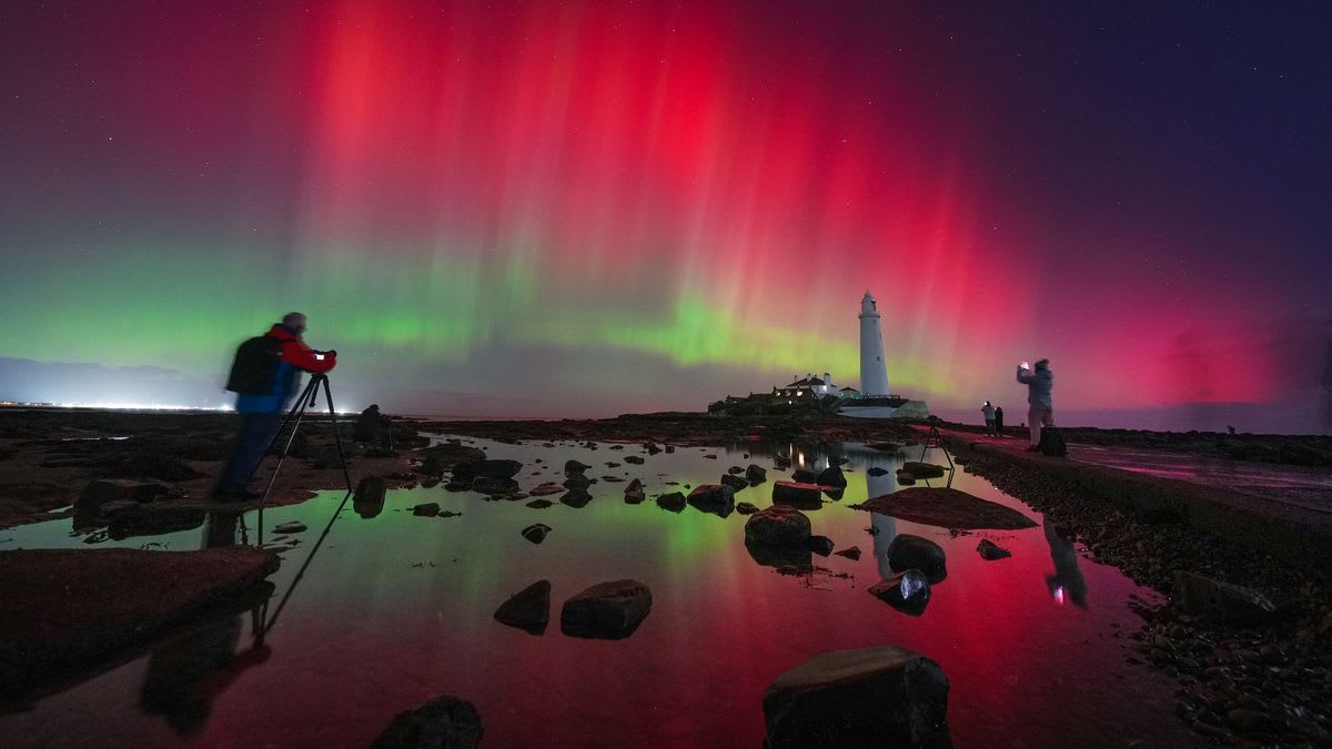 Auroras boreales en EE. UU. y Reino Unido por tercera noche