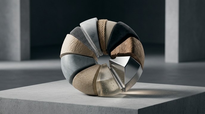 Escultura abstracta que representa las siete dimensiones distintas de la hiperactivación.