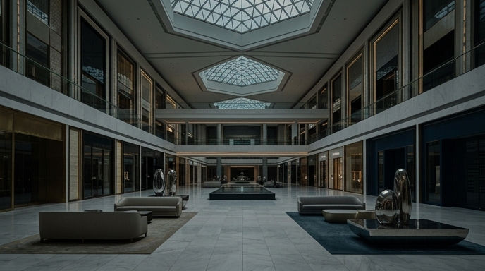 Un centro comercial de lujo en Dubái aparece inquietantemente vacío, sin clientes, con iluminación tenue y boutiques de diseñadores cerradas, reflejando el impacto del conflicto regional.