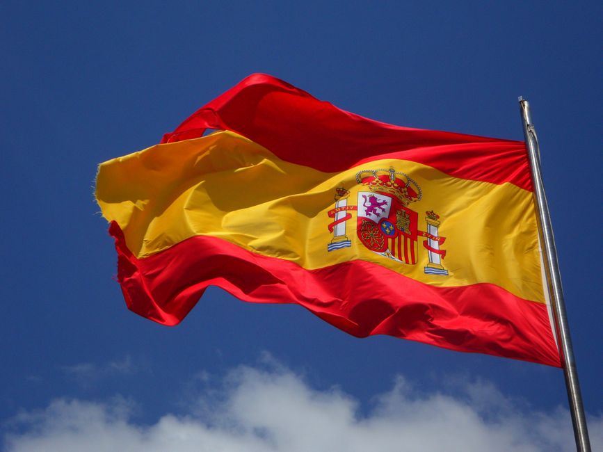 Bandera De España En Poste
