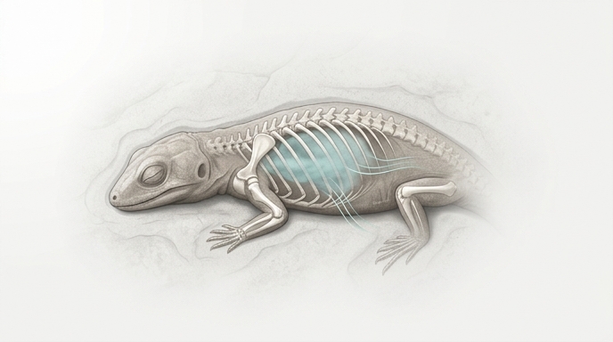 Fósil revela el origen de la respiración en aves y mamíferos