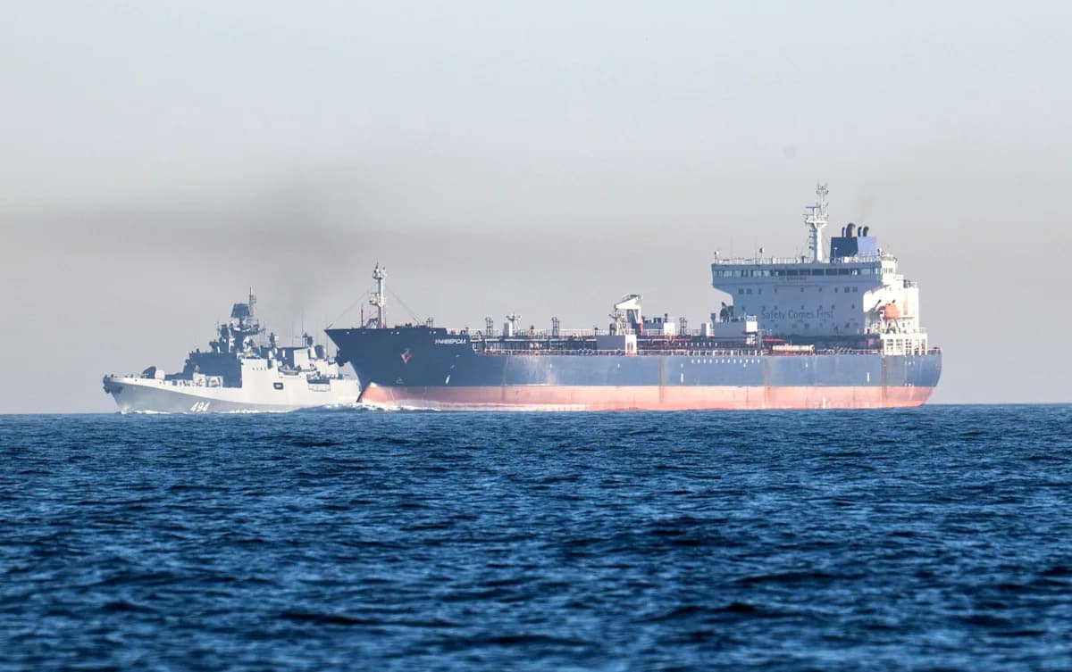 Fragata militar rusa escolta petroleros sancionados en el Canal de la Mancha