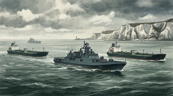 Fragata militar rusa escolta petroleros sancionados en el Canal de la Mancha