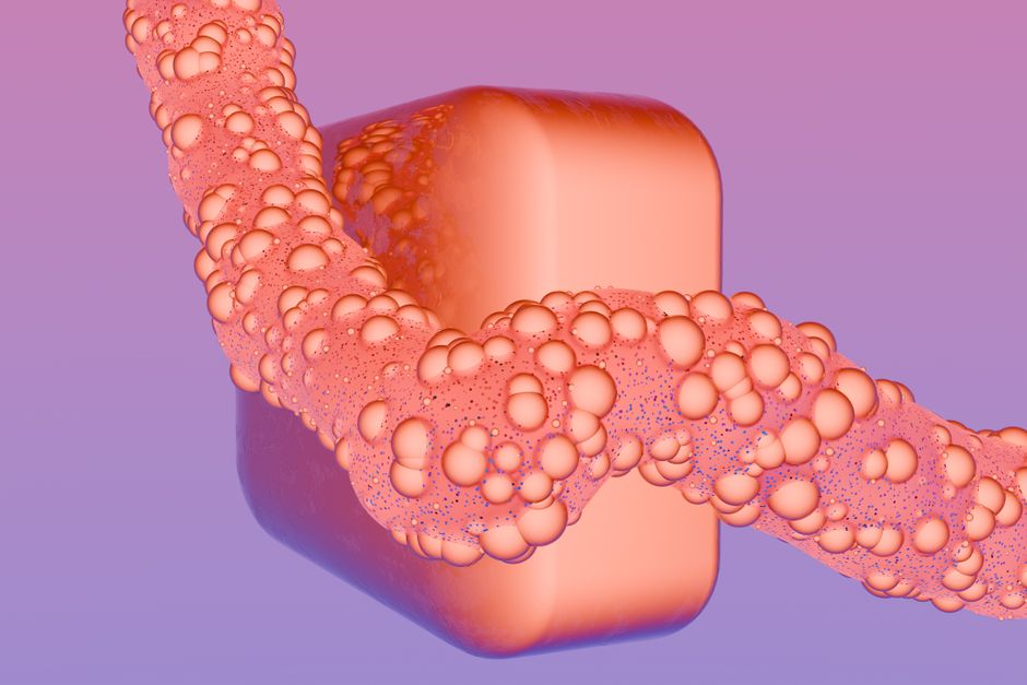 Obra de arte abstracta colorida que presenta burbujas de jabón y tonos gradientes. Perfecta para fondos artísticos y digitales.