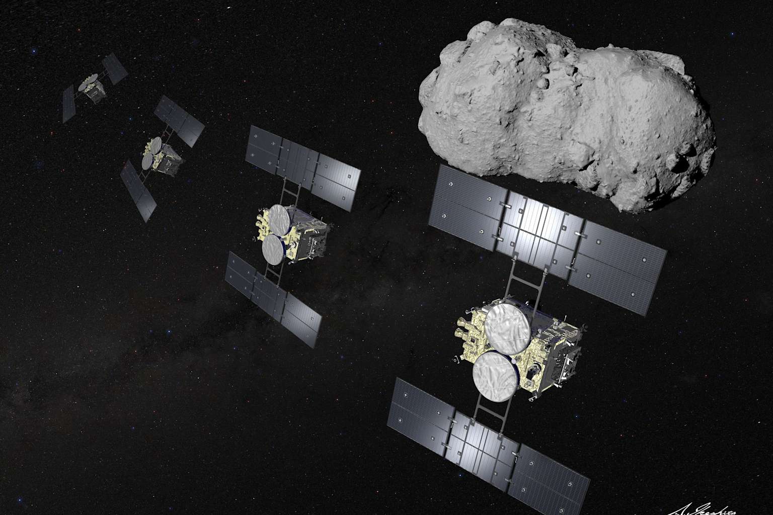 Hayabusa2 vuela a 18,000 km/h cerca del asteroide Torifune