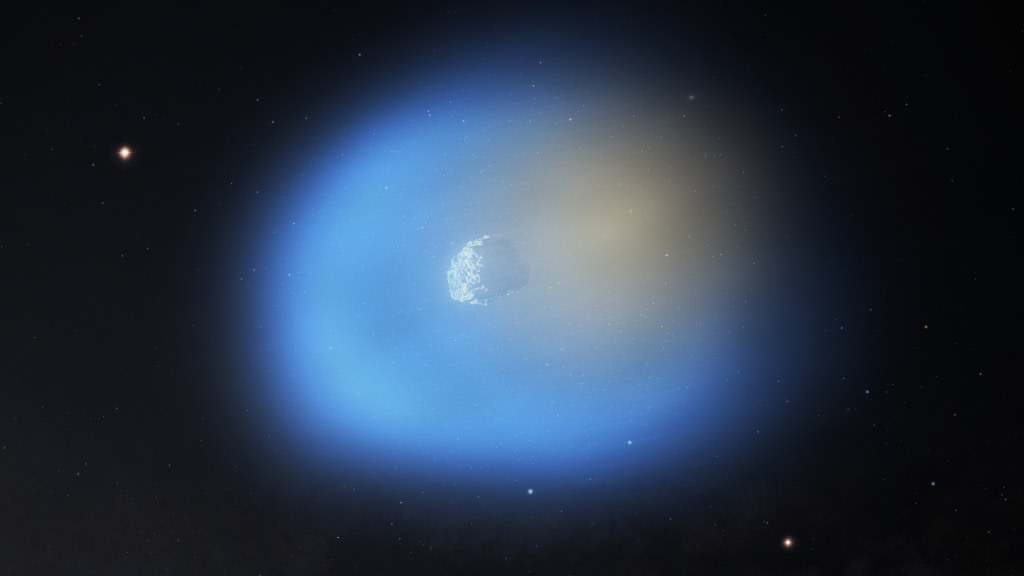 Hubble capta la primera inversión de rotación de un cometa
