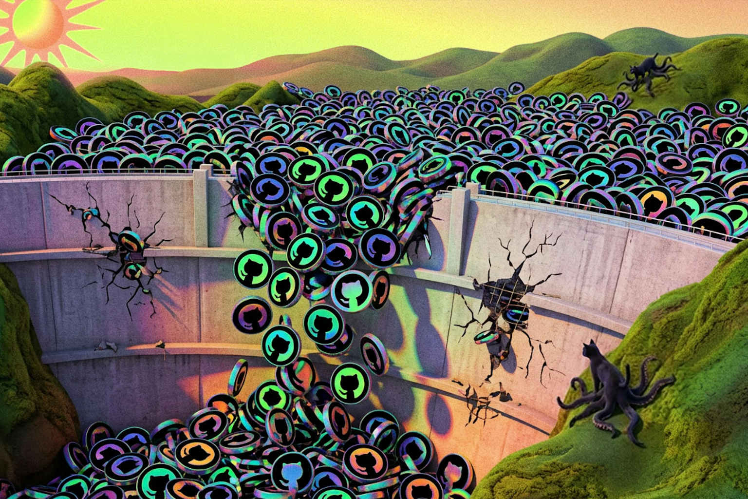 IA dispara 14x los commits en GitHub y satura servidores