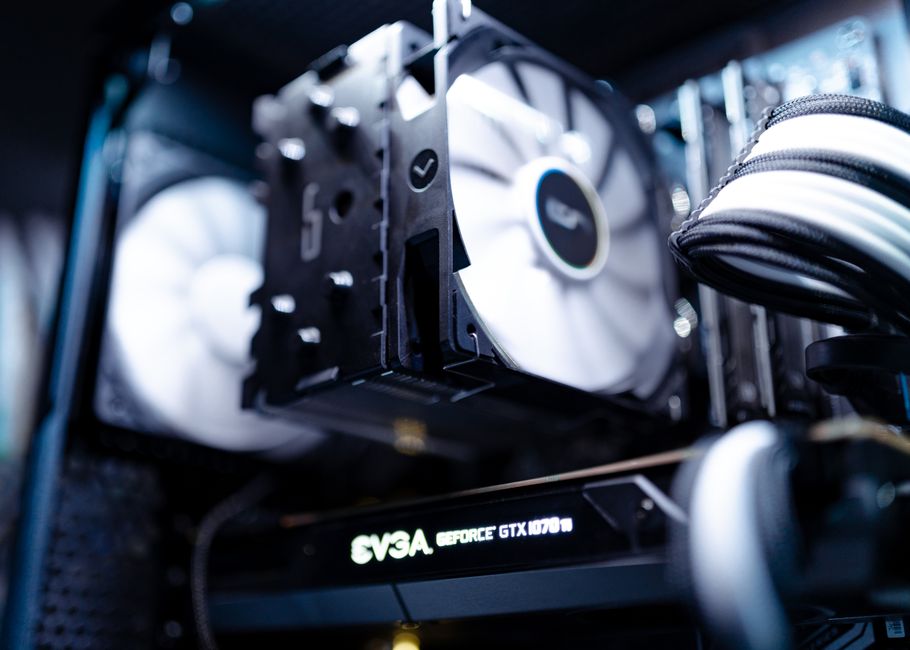 Ventilador De Computadora Blanco Y Negro