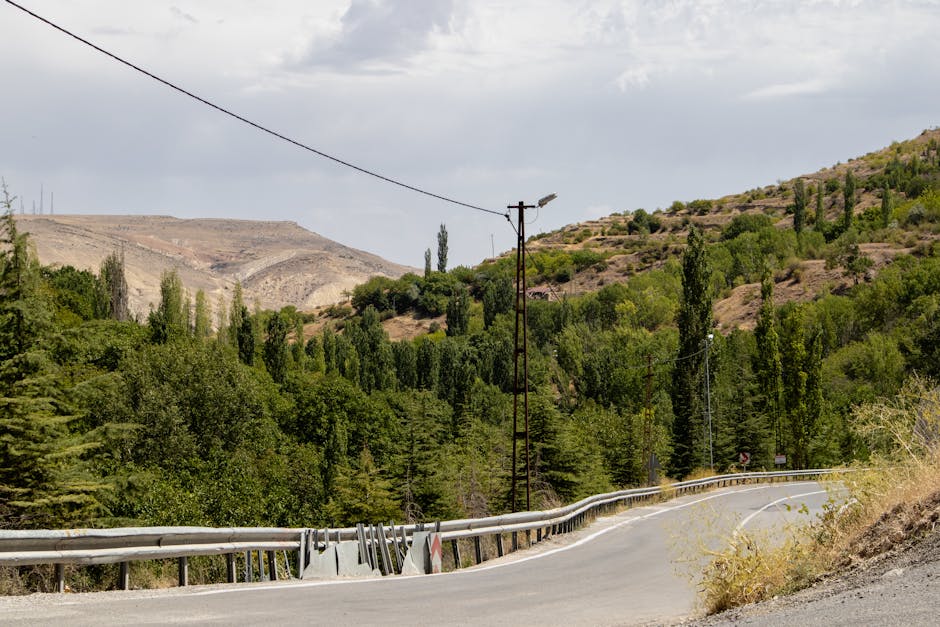 Carretera Panorámica A Través De Las Verdes Colinas De Elazığ, Turquía