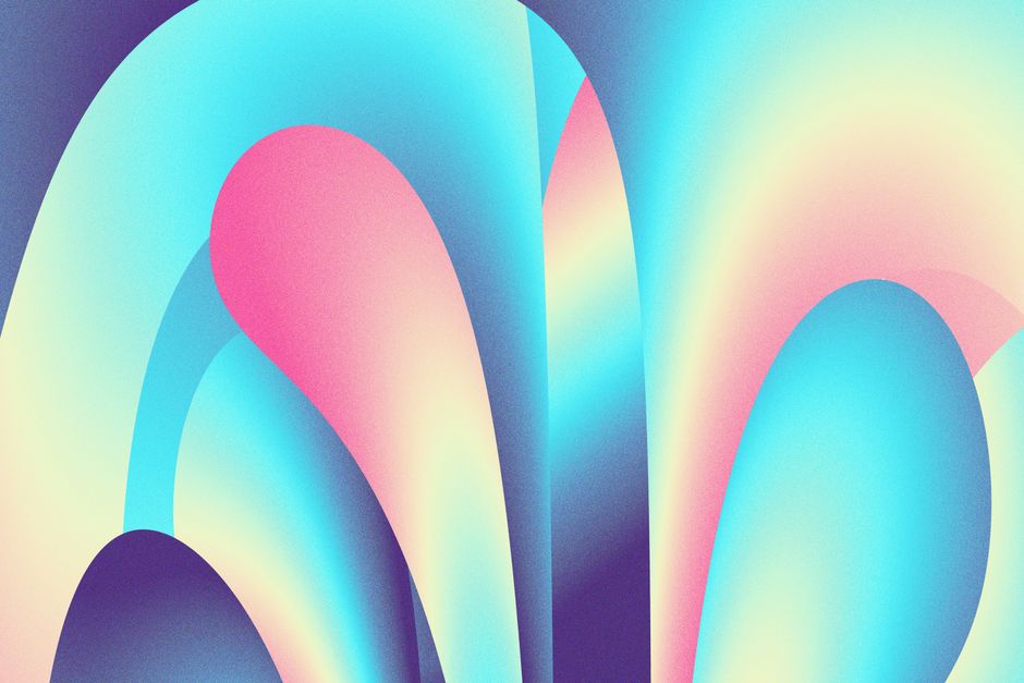 Diseño abstracto colorido con patrones de degradado fluidos y ondas vibrantes.