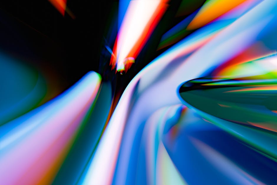 Senderos De Luz Coloridos Abstractos En Movimiento