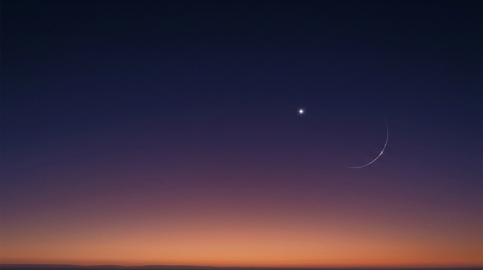 Luna creciente junto a Venus: cómo ver el evento