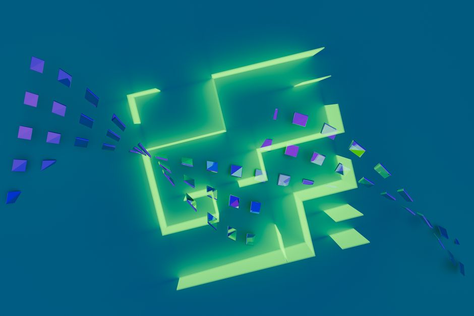 Diseño Geométrico Abstracto De Neón Futurista