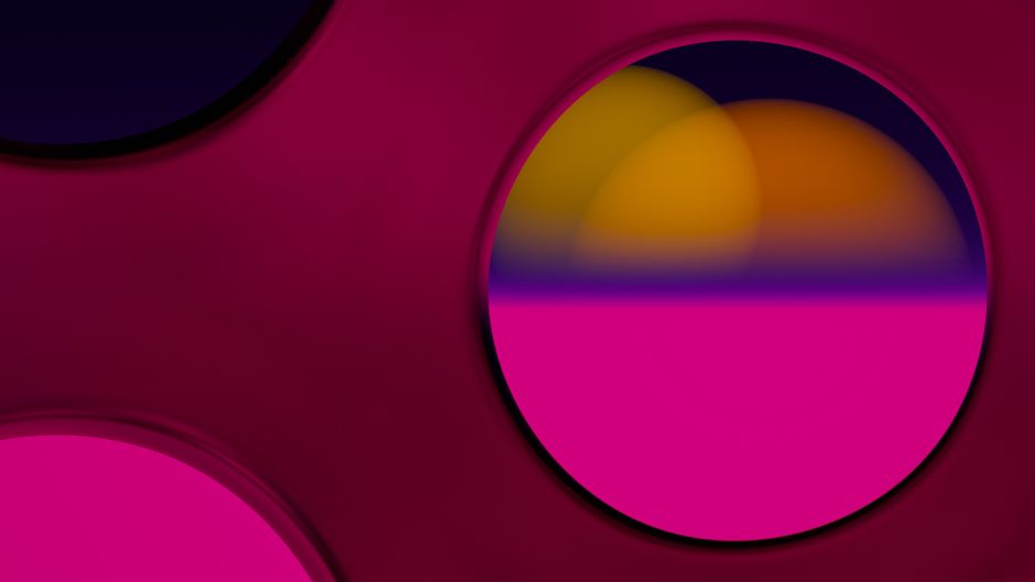 Un diseño abstracto colorido con círculos vibrantes y una paleta de colores audaces.