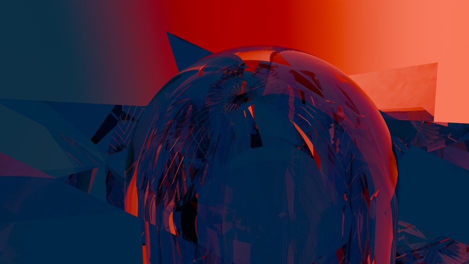 Arte abstracto 3D colorido con formas geométricas vibrantes y degradados, perfecto para fondos digitales modernos.