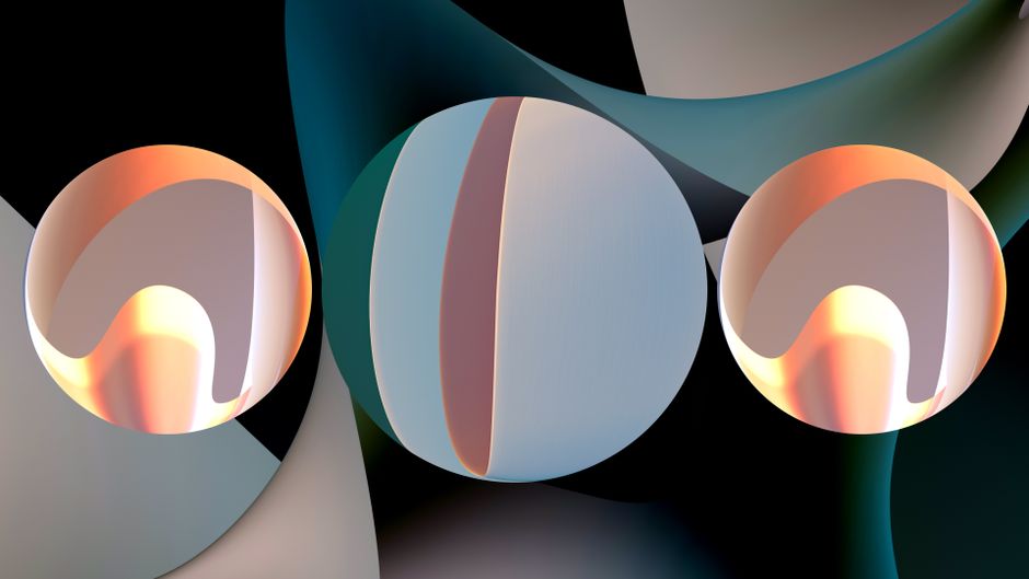 Imagen abstracta vibrante con esferas coloridas y formas dinámicas, ofreciendo un concepto de arte moderno.