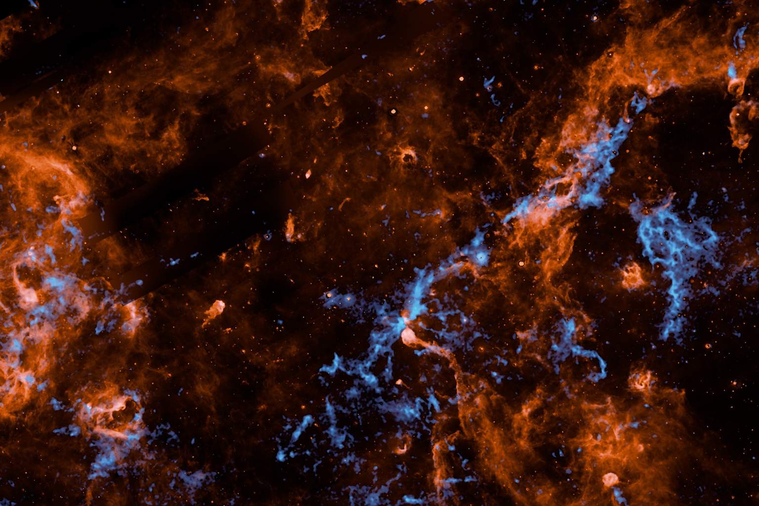 NASA mapea glaciares interestelares de 600 años luz