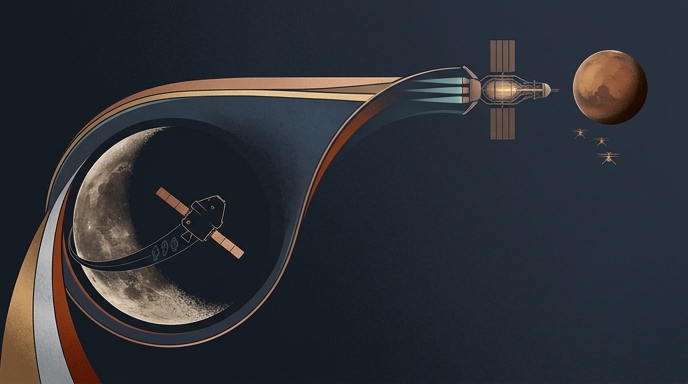 NASA vuelve a la Luna en días y anuncia nave nuclear