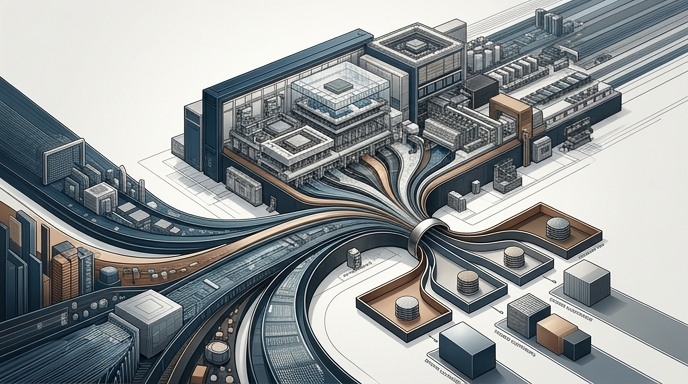 Ilustración de una red industrial que muestra la distribución de capacidad de microchips, con líneas convergentes y espacios vacíos.

Aquí está la imagen de cabecera para el artículo, diseñada con un enfoque minimalista y elegante que evita los clichés típicos de la IA. La composición refleja la complejidad de la cadena de suministro de semiconductores y el cuello de botella en la capacidad de fabricación descrito en el texto.