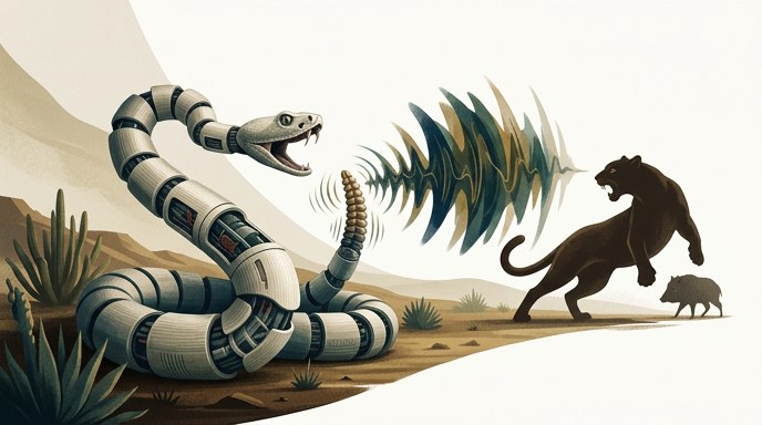 Serpiente robótica en 3D revela el terror innato al cascabel