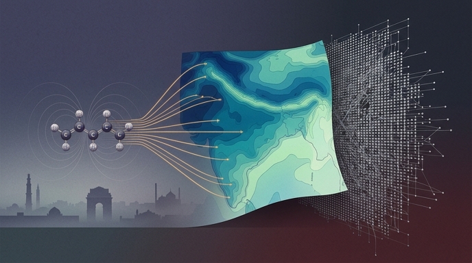 ** Una molécula de ácido crotónico sobre Delhi predice el clima mejor que una red neuronal clásica, según un estudio de la USTC.