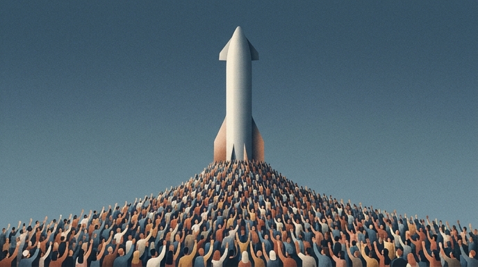 Cohete de SpaceX impulsado por una multitud de inversores minoristas.
