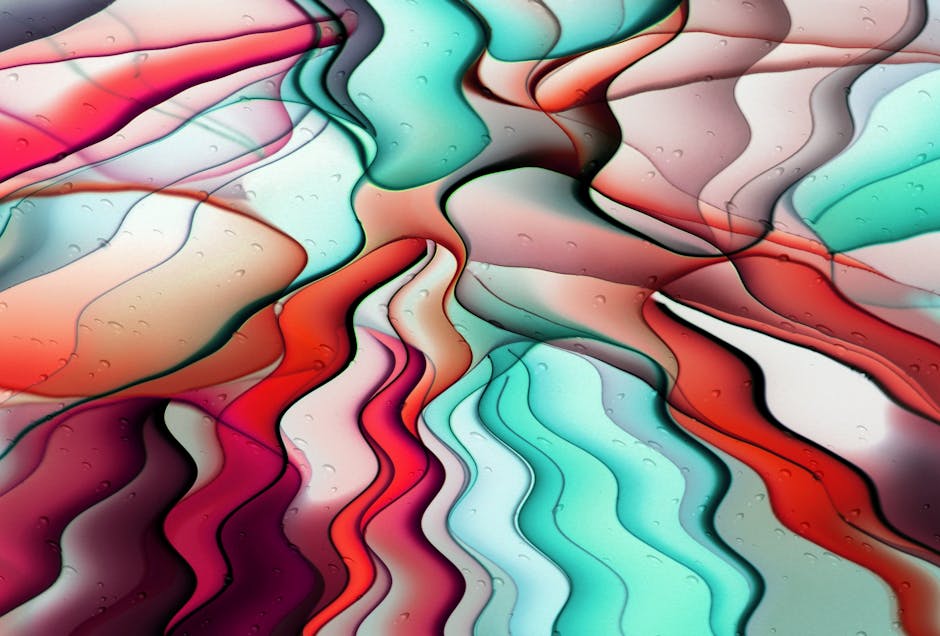 Arte abstracto vibrante que presenta ondas fluidas coloridas con patrones dinámicos.