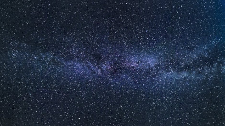 Cielo Cósmico Azul Y Púrpura